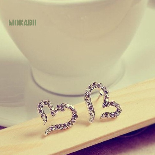 Bông Tai HìNh Tim ĐíNh Đá ThờI Trang