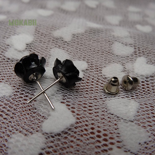 Set 12 Đôi Bông Tai Hoa Hồng Nhiều Màu Thời Trang