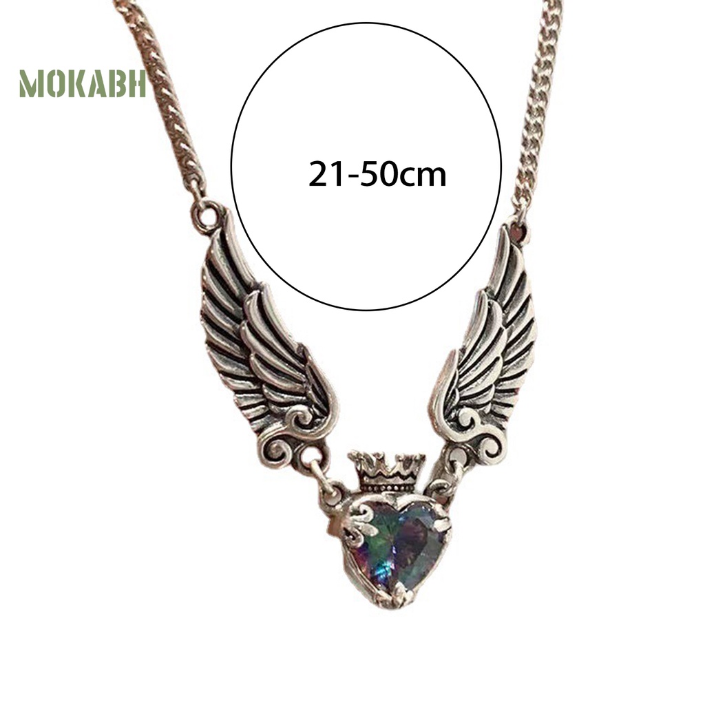 [Mới] Vòng cổ Mặt Hình Trái Tim Pha Lê Giả Mạ Điện Không Gây Dị Ứng Trang Sức Thời Trang