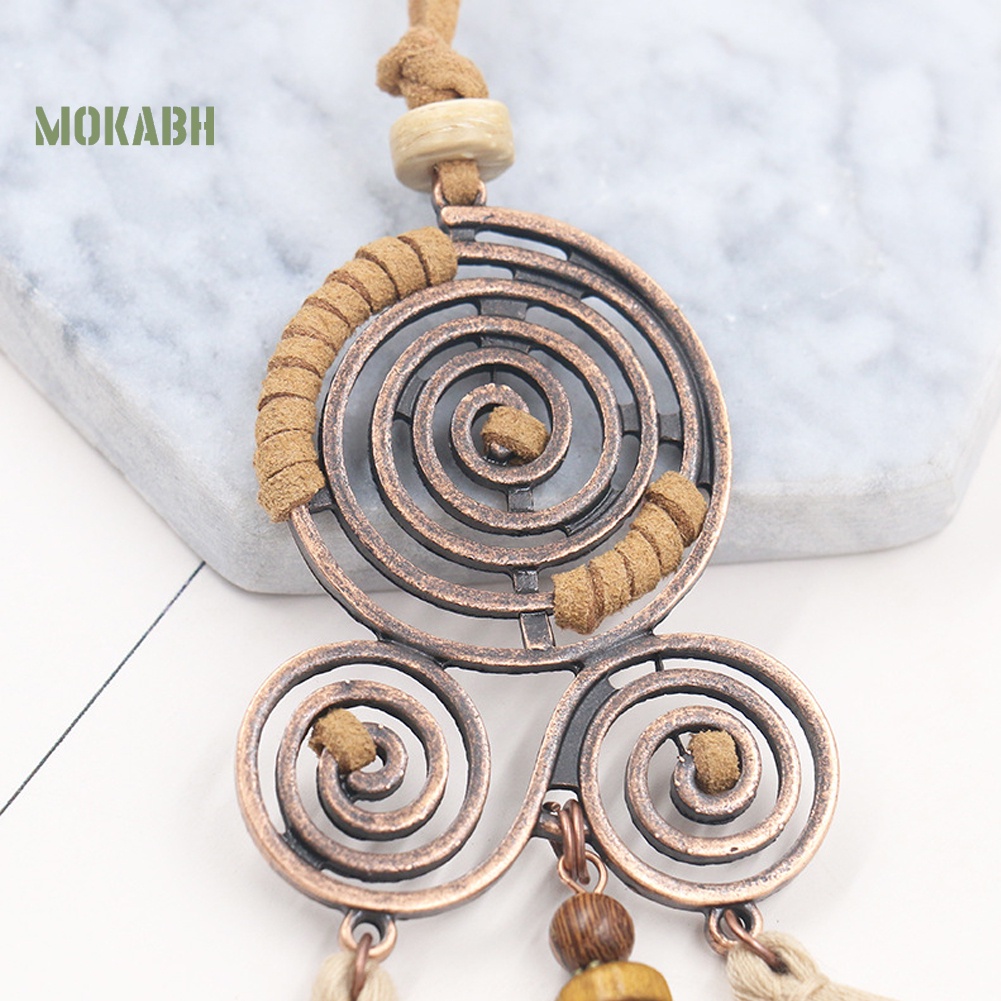 Vòng cổ Dáng Dài Phối Tua Rua Phong Cách Bohemian Thời Trang