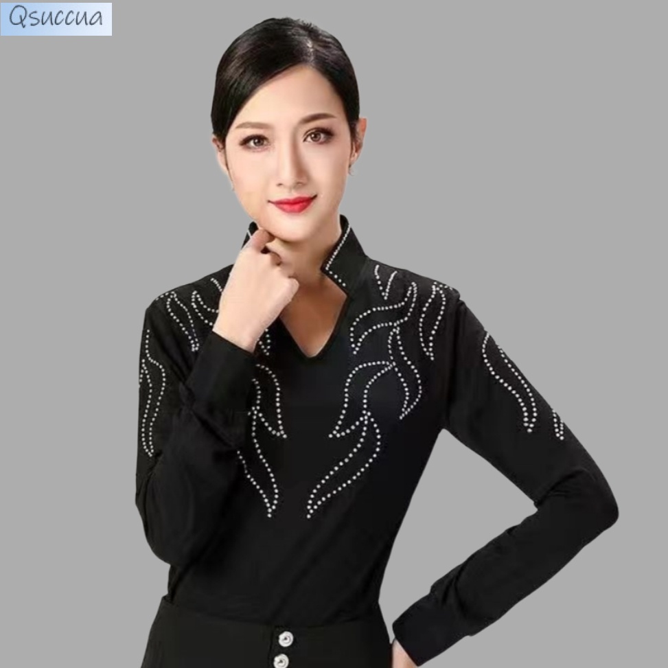 Trang Phục Khiêu Vũ Latin Tay Dài Cổ Chữ V Thời Trang Dành Cho Người Lớn