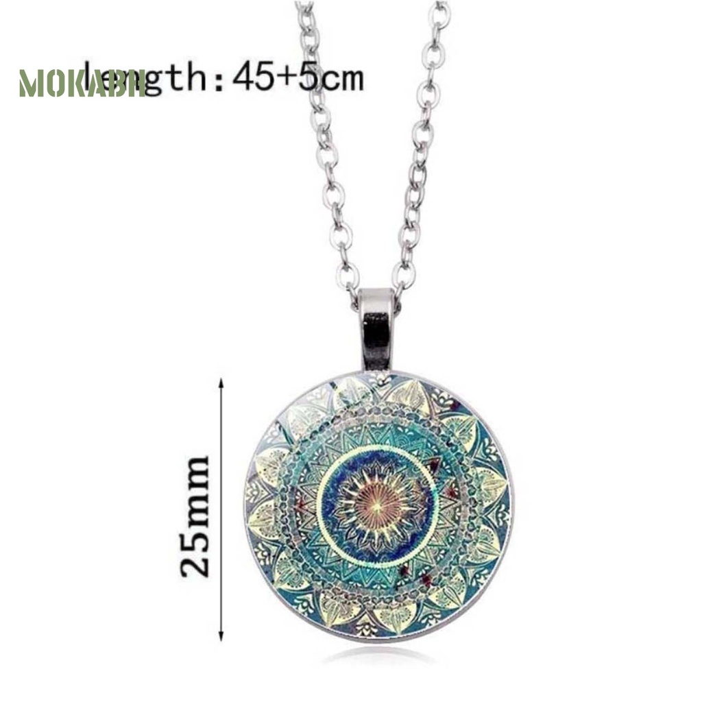 Bộ Vòng cổ + Bông Tai Họa Tiết Mandala Chống Mài Mòn