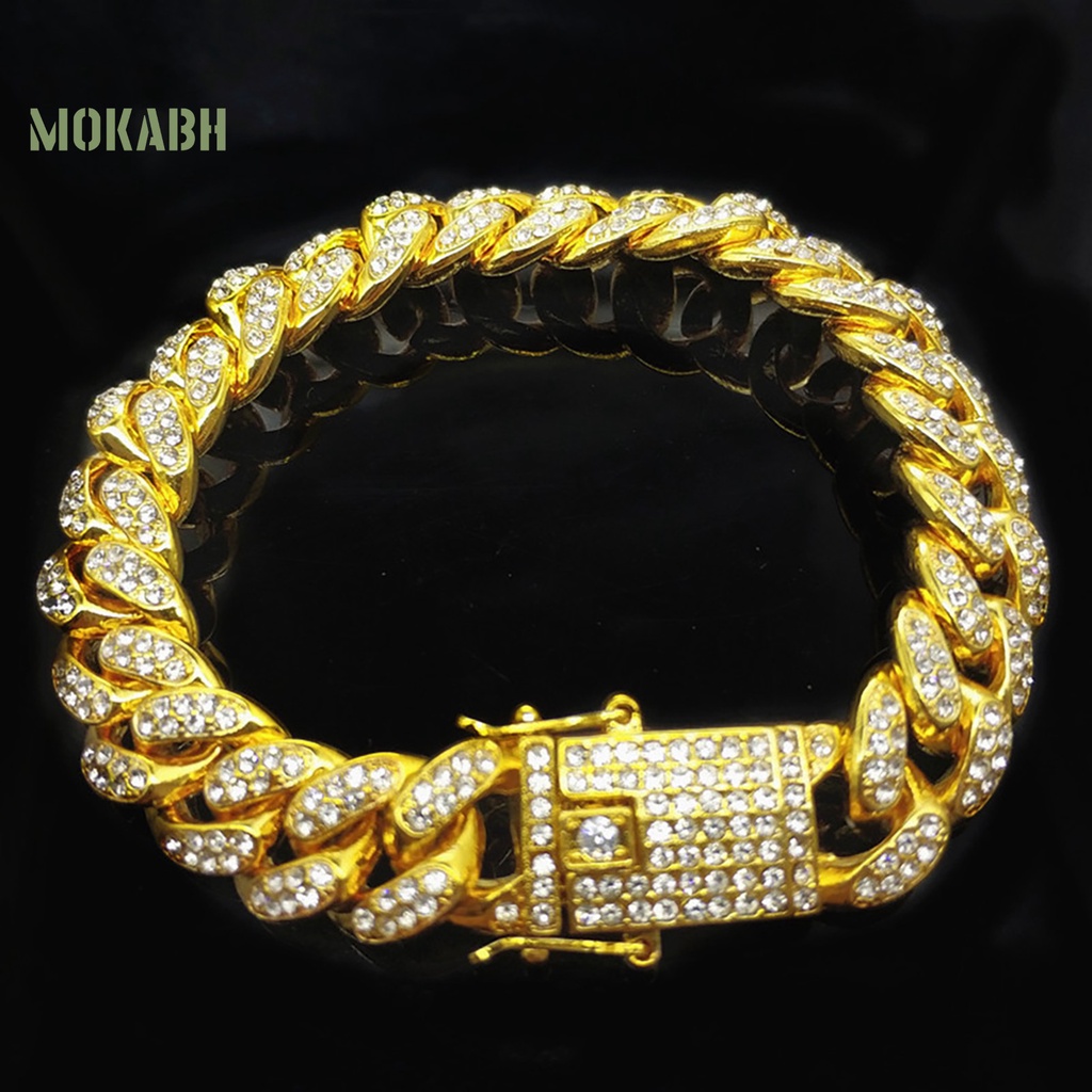 (Hot) Vòng Tay HợP Kim ĐíNh Đá KiểU DáNg Hip Hop