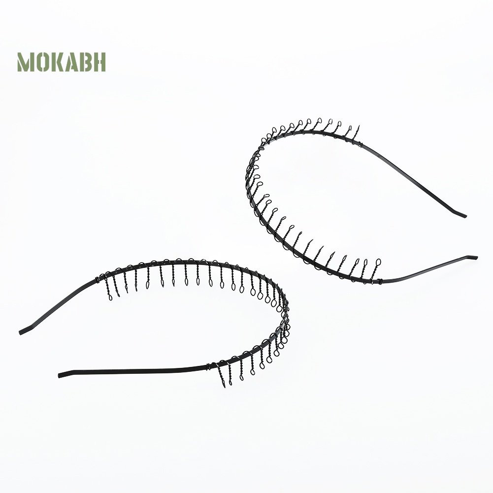 Bộ 2 Băng Đô Cài Tóc 83 Răng Kim Loại Kiểu Thể Thao Cá Tính Cho Nam Và Nữ