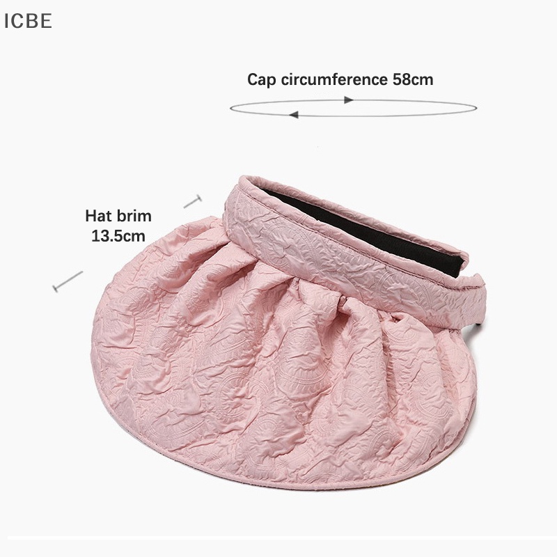Nón Tai Bèo Vành Rộng Hở Chóp Chống Tia Cực Tím Tùy Chỉnh Phong Cách Hàn Quốc Dễ Phối Đồ