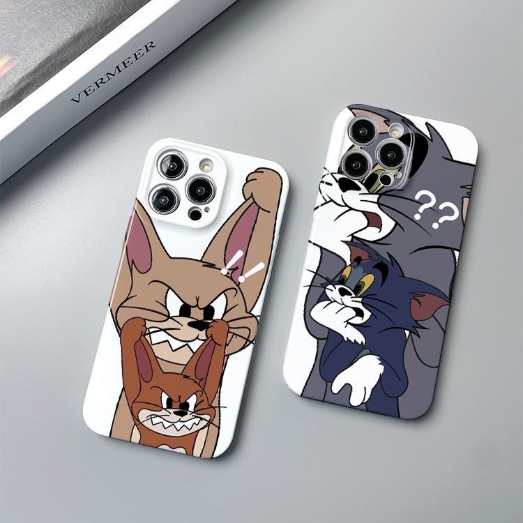 Ốp Điện Thoại Cứng Hình Mèo Và Chuột Cho iPhone14 1213 Redmi 9 1213