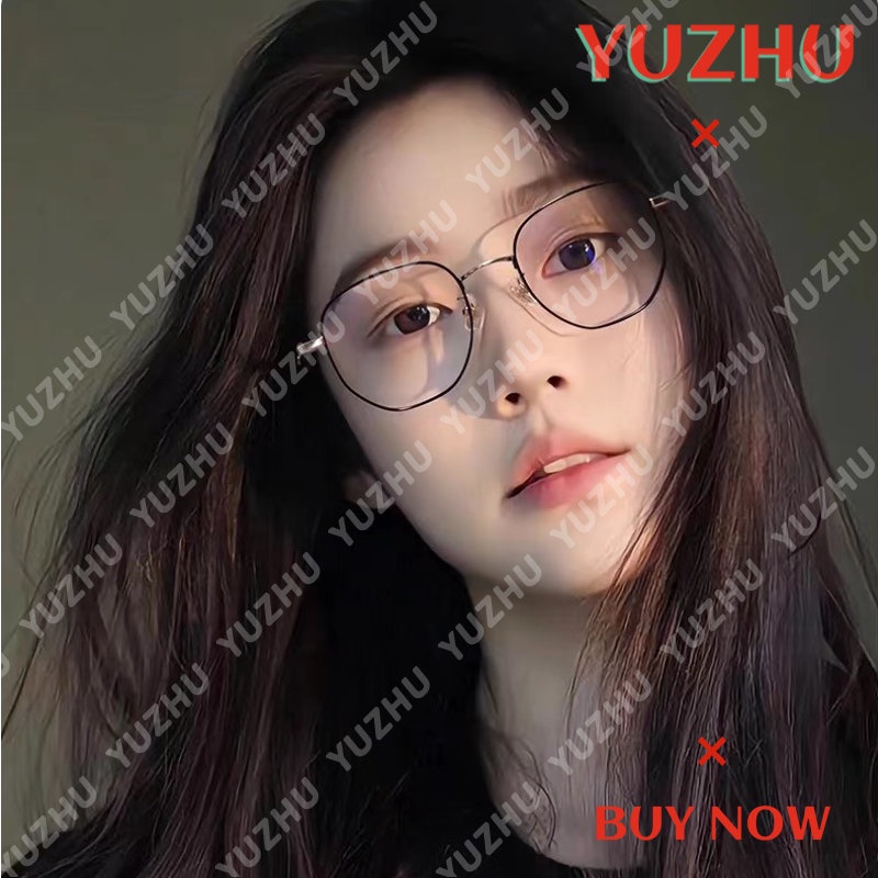 Mắt Kính Gọng Kim Loại Chống Ánh Sáng Xanh Thời Trang Hàn Quốc Cổ Điển Cho Nam Nữ