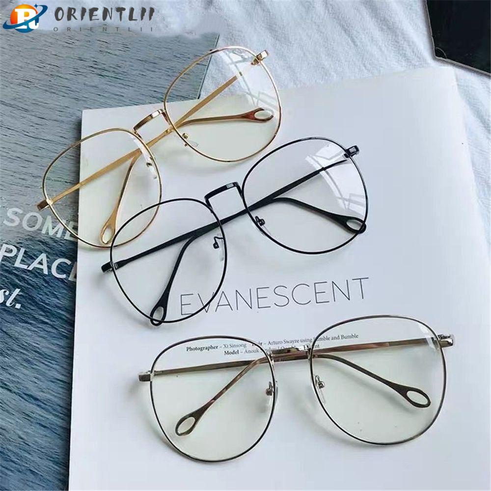 Mắt Kính Gọng Tròn Lớn Bằng Kim Loại Dành Cho Cả Nam Và Nữ