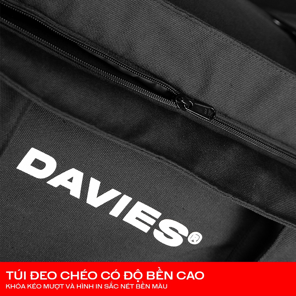 Túi đeo chéo nam nữ vải canvas hai mặt độc đáo local brand DAVIES Big Tote| D-B51