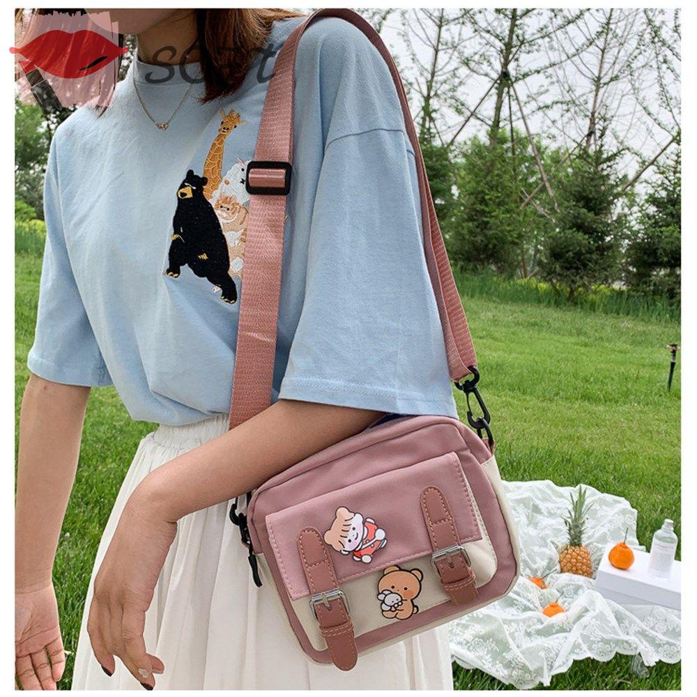 Túi Đeo Chéo Mềm Mại Phong Cách Hàn Quốc Dễ Thương