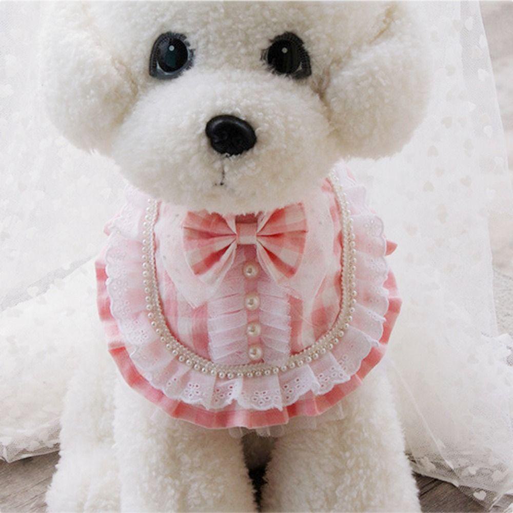 Khăn Quàng Cổ Vải Satin Mềm Mại Đính Nơ Dành Cho Thú Cưng 1 Cái