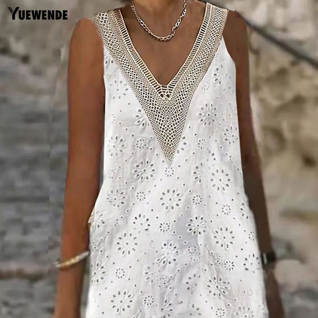 Yue.z Đầm Nữ Mùa Hè Màu Trơn