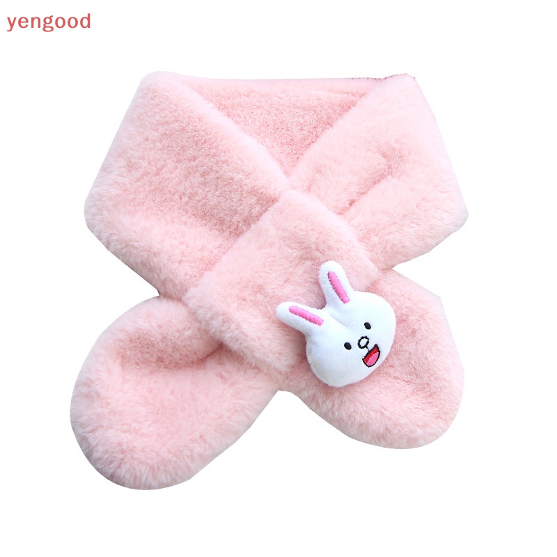 Khăn Choàng Lông Xù Dày Dặn Ấm Áp Kiểu Hoạt Hình Đáng Yêu Cho Bé Mùa Thu Đông