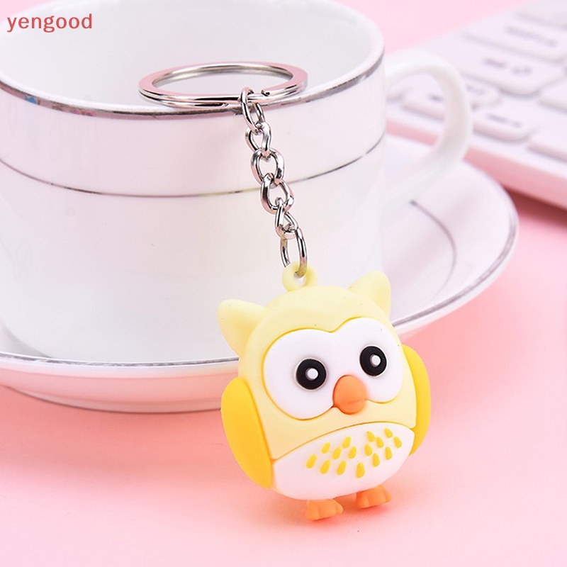 (YGD) Móc Chìa Khóa Xe Hơi / Túi Xách Thủ Công Hình Cú Mèo Đáng Yêu Sáng Tạo Thích Hợp Làm Quà Tặng Cho Nam Và Nữ