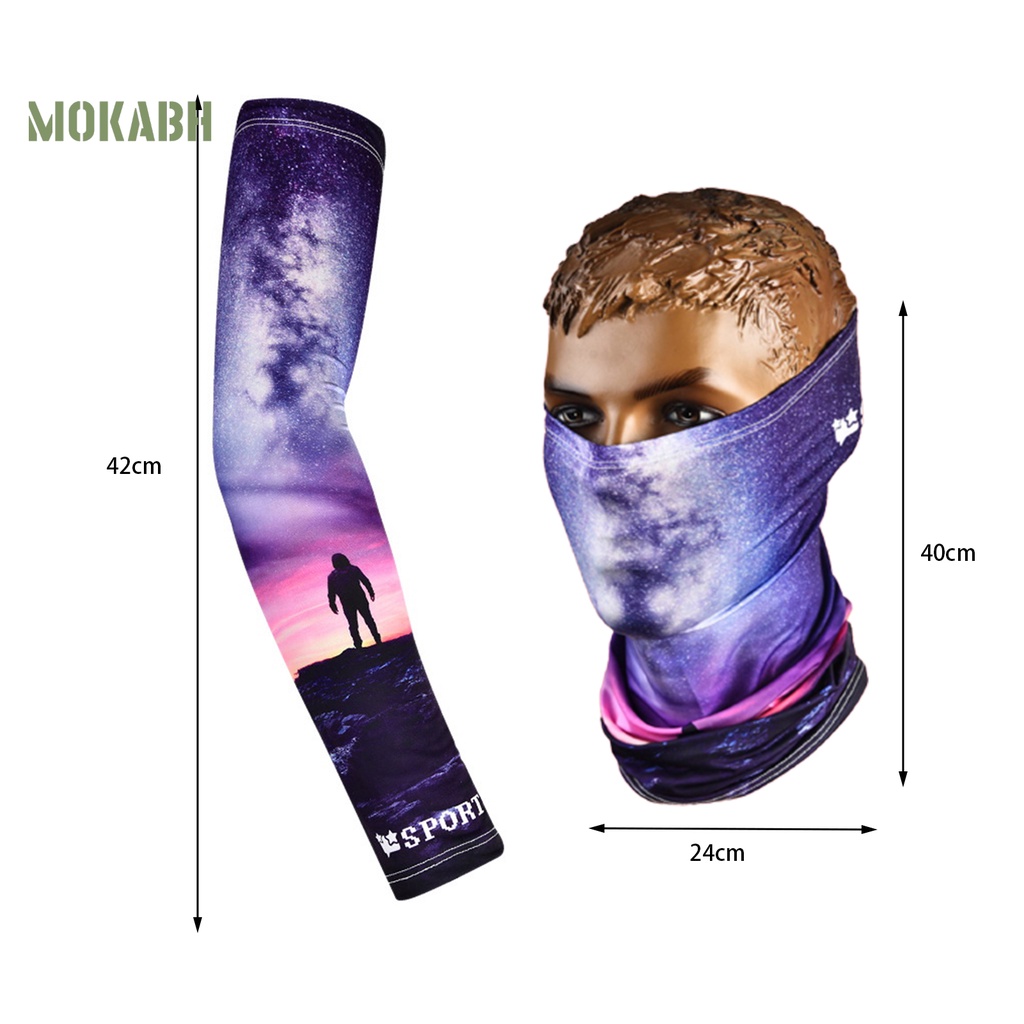 Găng Tay Chống Nắng Bằng Lụa Lạnh Co Giãn Thoáng Khí In Họa Tiết Thời Trang Cho Nam Và Nữ