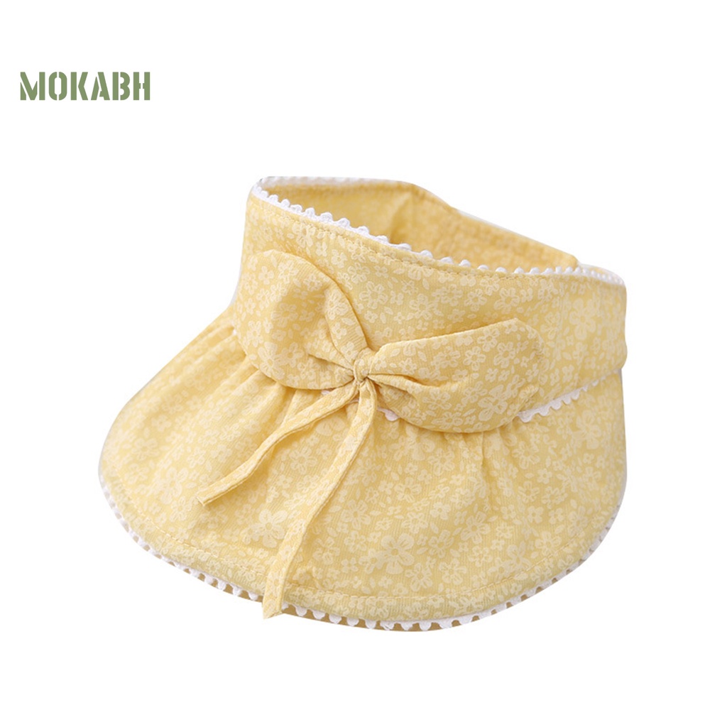 Mũ Vành Tròn Chống Nắng Đính Nơ Dài Vành Dễ Điều Chỉnh Bảo Vệ Khuôn Mặt Cho Bé Gái