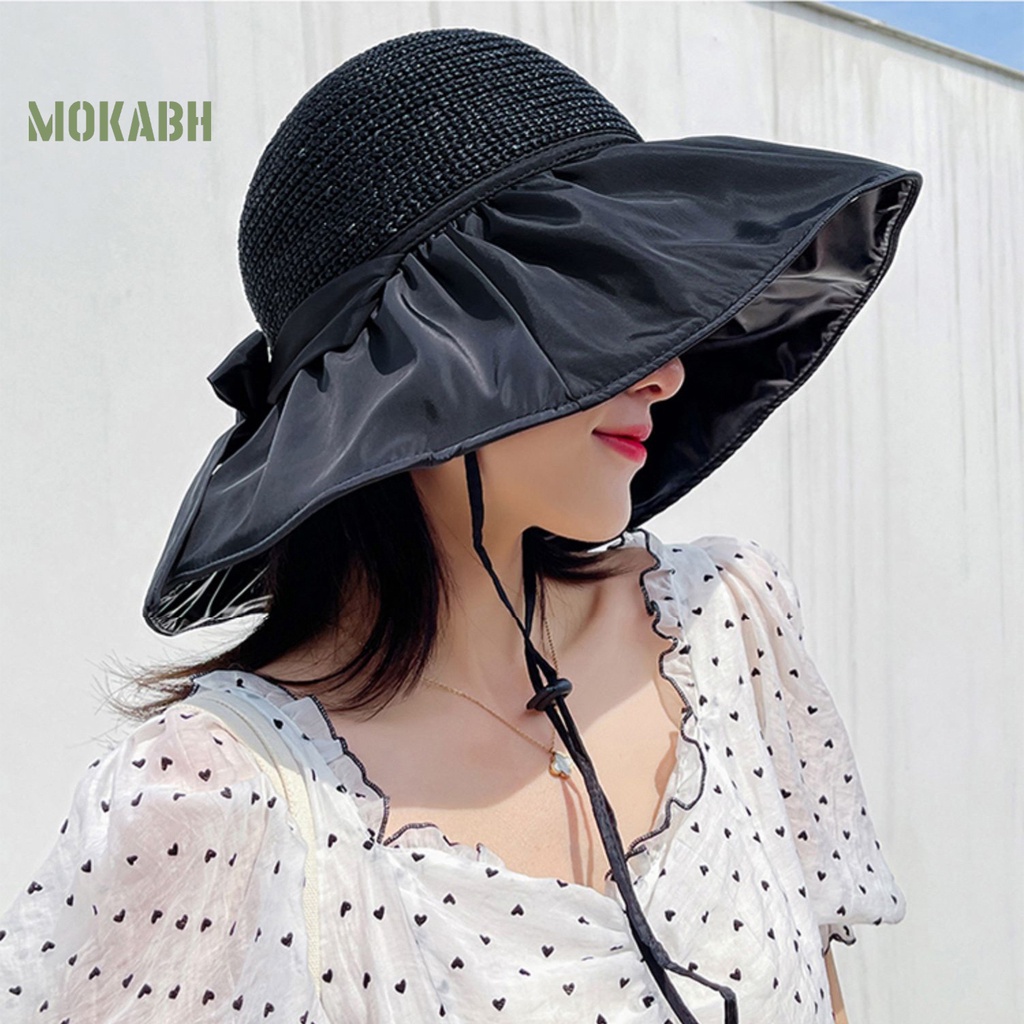 Nón Tai Bèo Vành Rộng Chống Tia UV Thoáng Khí Thời Trang Mùa Hè Cho Nữ