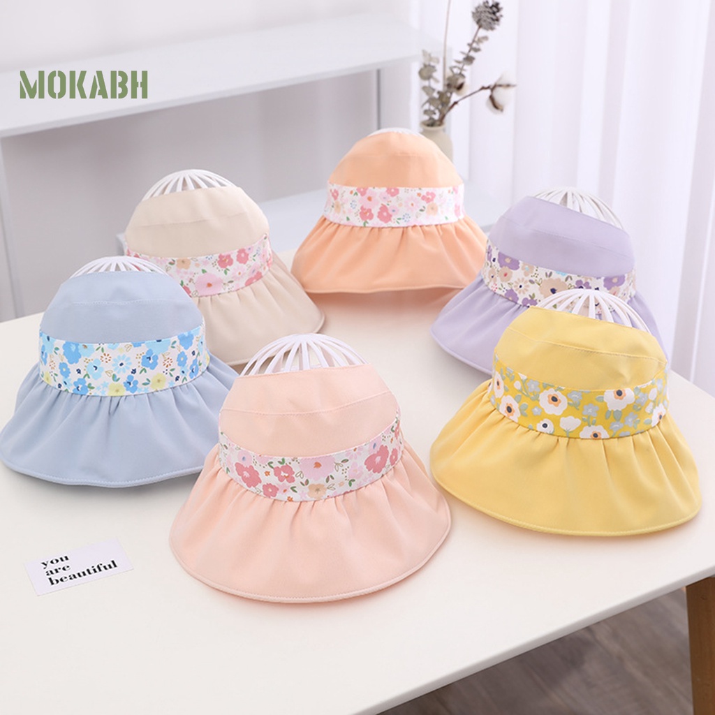 Nón Tai Bèo Chống Tia UV Họa Tiết Hoa Hoạt Hình Dễ Thương Cho Bé