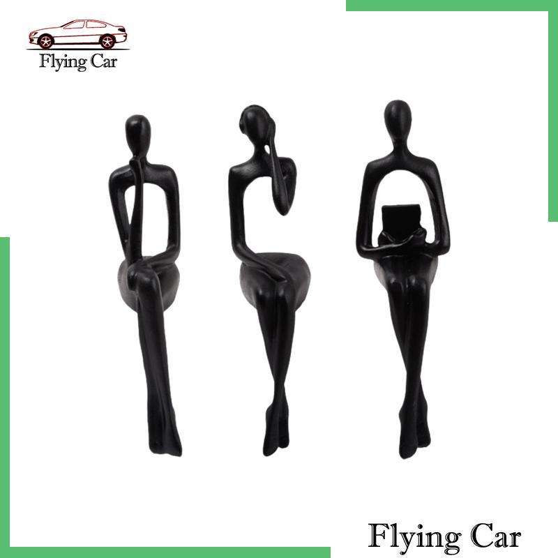 [Lzdjfmy2] 3 Bức Tượng Người Suy Nghĩ Ngồi Để Bàn Trang Trí