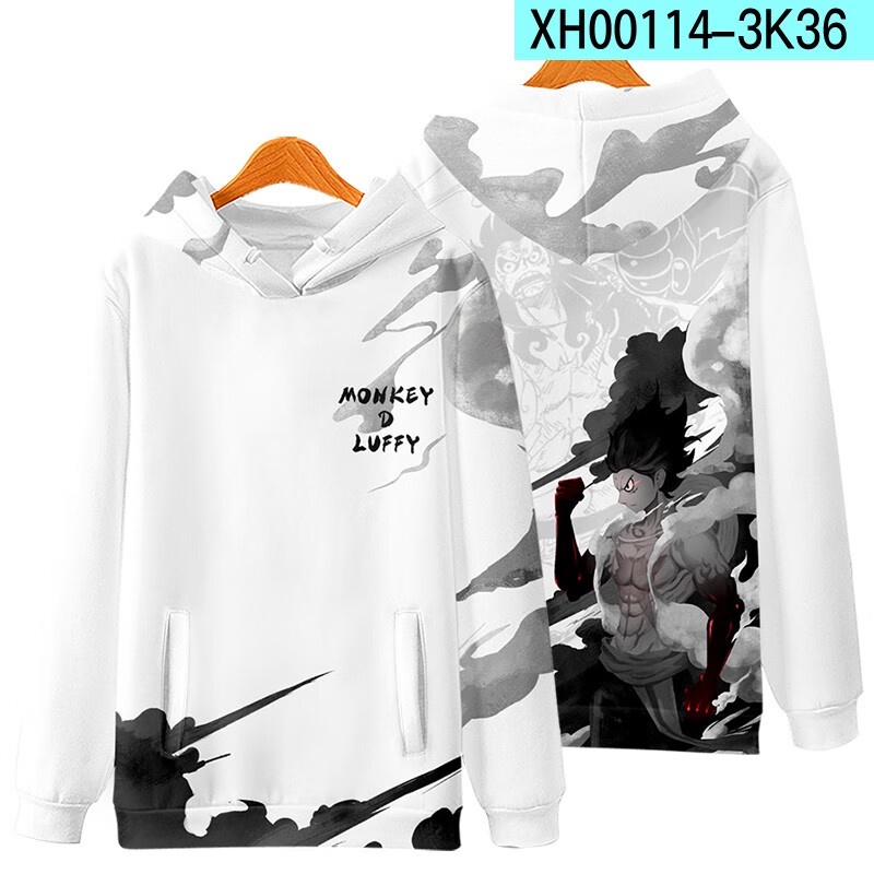 Áo Hoodie Tay Dài In Hình Monkey D Luffy Zoro Anime One Piece Thời Trang Thường Ngày