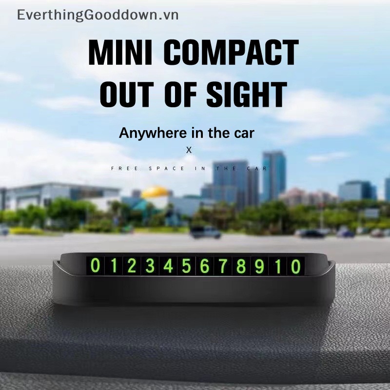 Thẻ Đỗ Xe Tạm Thời Hiển Thị Số Điện Thoại Màu Dạ Quang