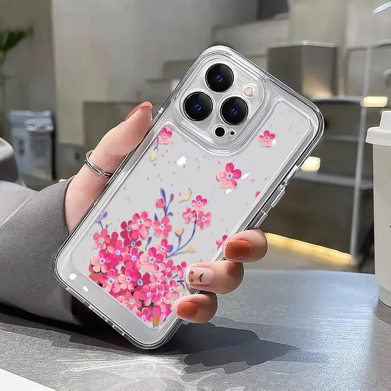 Ốp Điện Thoại TPU Mềm Trong Suốt Chống Sốc Phối Nút Độc Đáo Cho IPhone 11 14 13 12 Pro Max XS X XR 7 + 8 6 6S Plus Sự Bảo Vệ