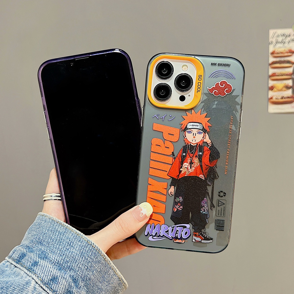 Ốp Điện Thoại TPU Mềm Nhám Họa Tiết Hoạt Hình Naruto Hai Mặt Cho iPhone 11 13 12 14 Pro Max