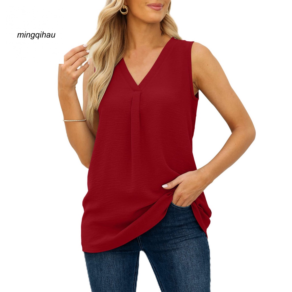 Áo Kiểu Cổ Chữ V Thời Trang Thanh Lịch Cho Nữ