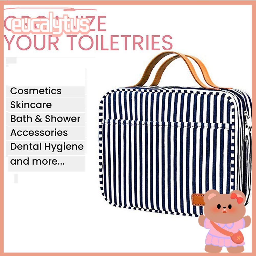 Túi Đựng Mỹ Phẩm Du Lịch Chống Thấm Nước Họa Tiết Kẻ Sọc Cho Nam Và Nữ