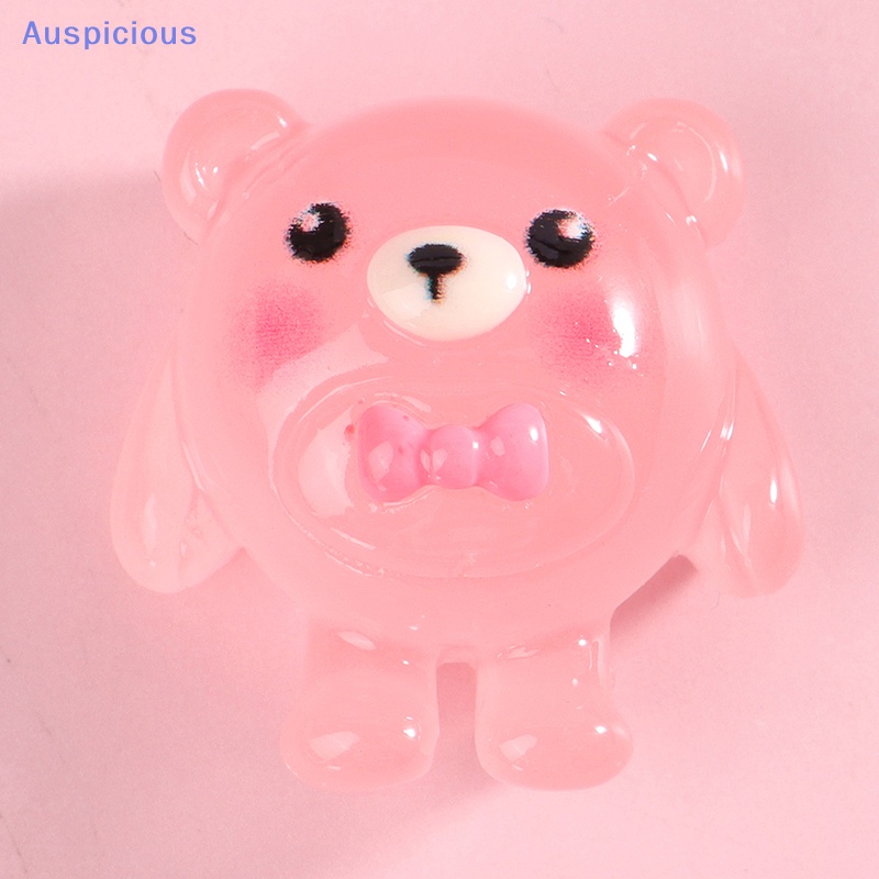 Set 10 Mô Hình Chú Gấu Dạ Quang Bằng Nhựa Resin Trang Trí Tiểu Cảnh