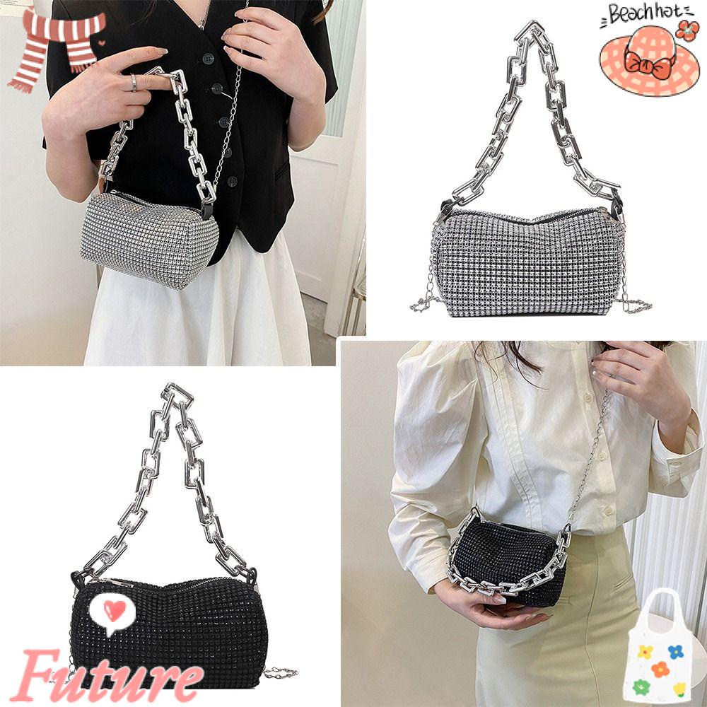 Túi Xách Đeo Vai Phối Dây Xích Dày Dặn Thời Trang Dành Cho Nữ