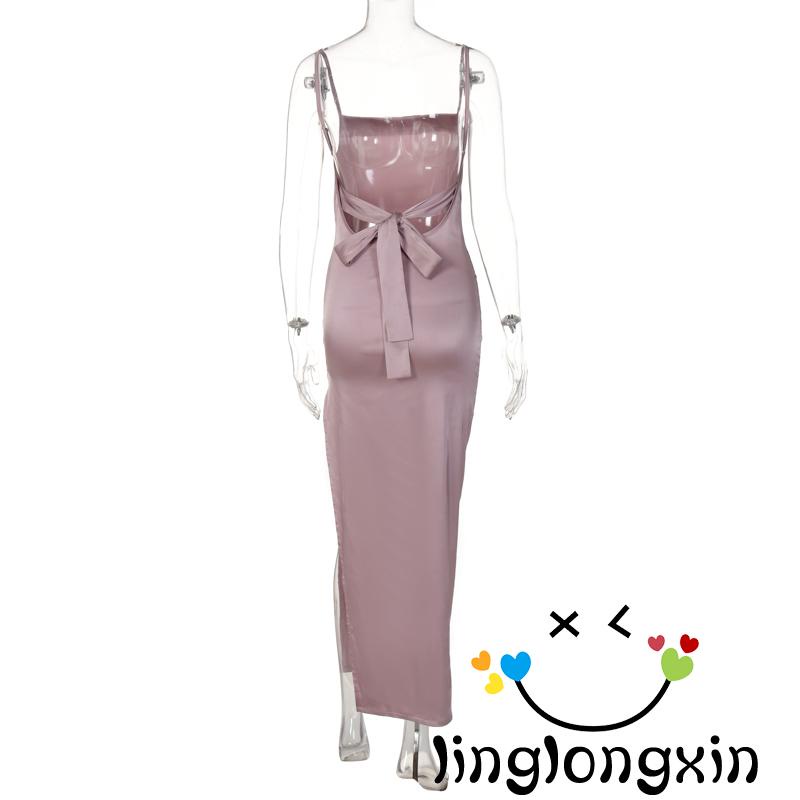Đầm Dài Sát Nách Màu Trơn Thiết Kế Xẻ Quyến Rũ ZXY68
