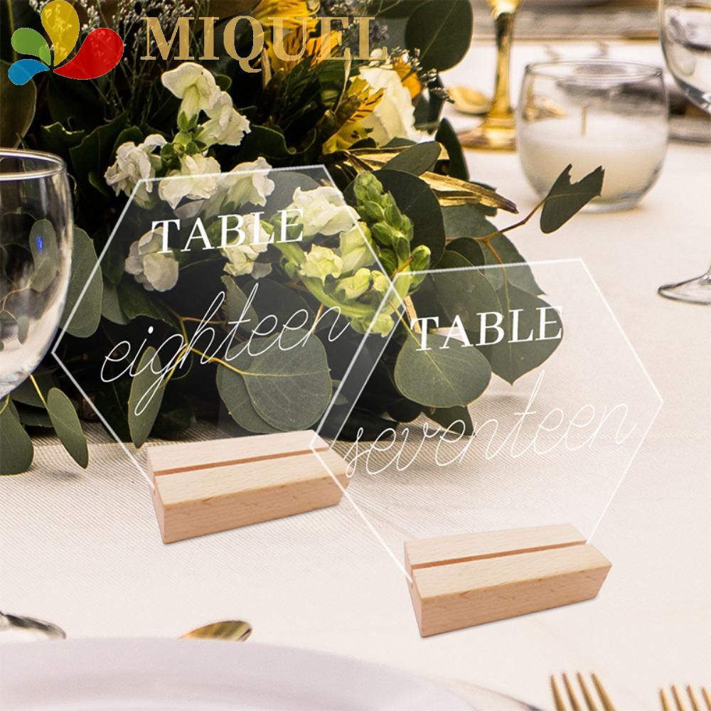 Giá Đỡ Trưng Bày Thẻ Số Bàn Tiệc Cưới Bằng Gỗ Trong Suốt Tháo Rời Được Tiện Lợi