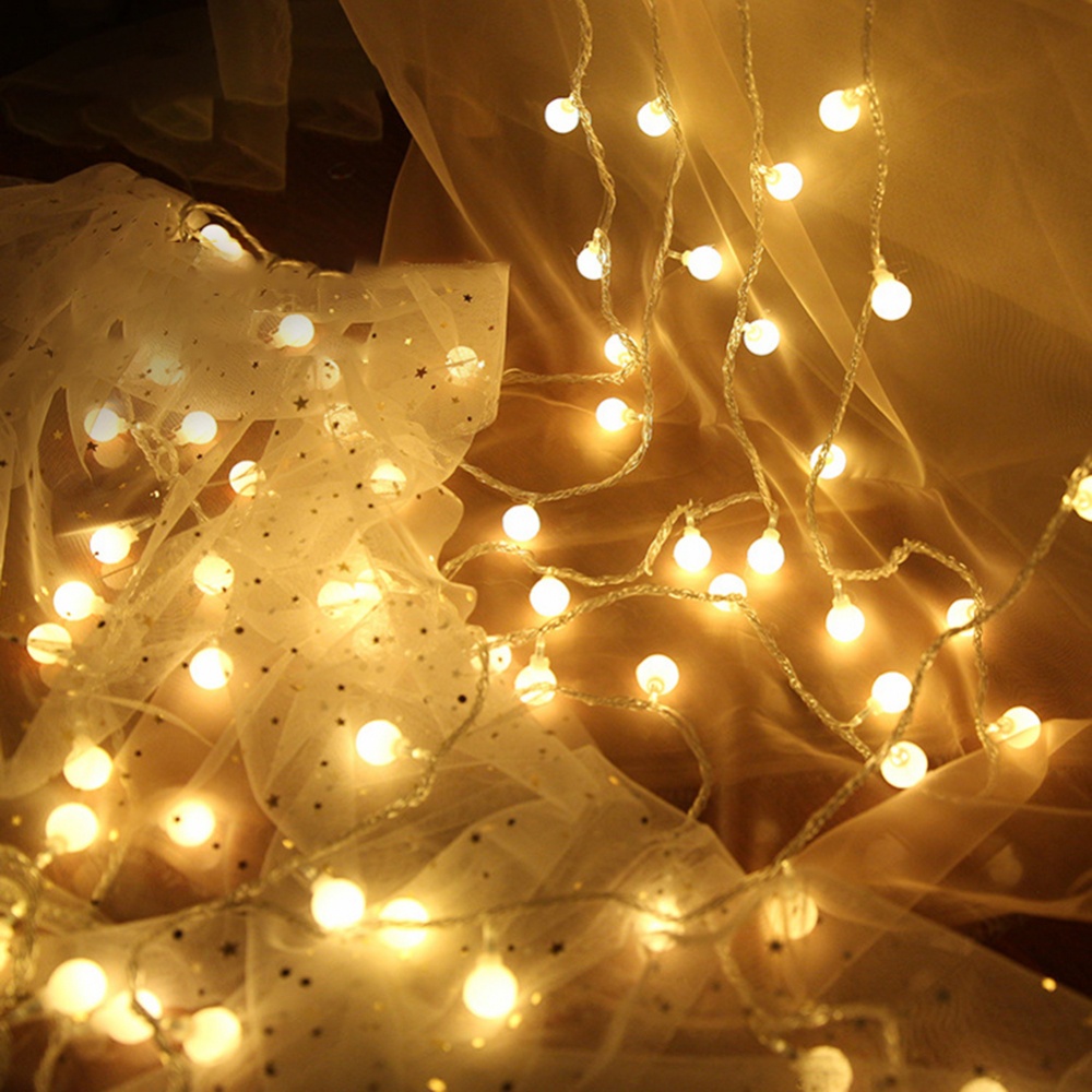 Dây Đèn LED 10M 80 Bóng Ánh Sáng Vàng Ấm Áp Đa Ứng Dụng