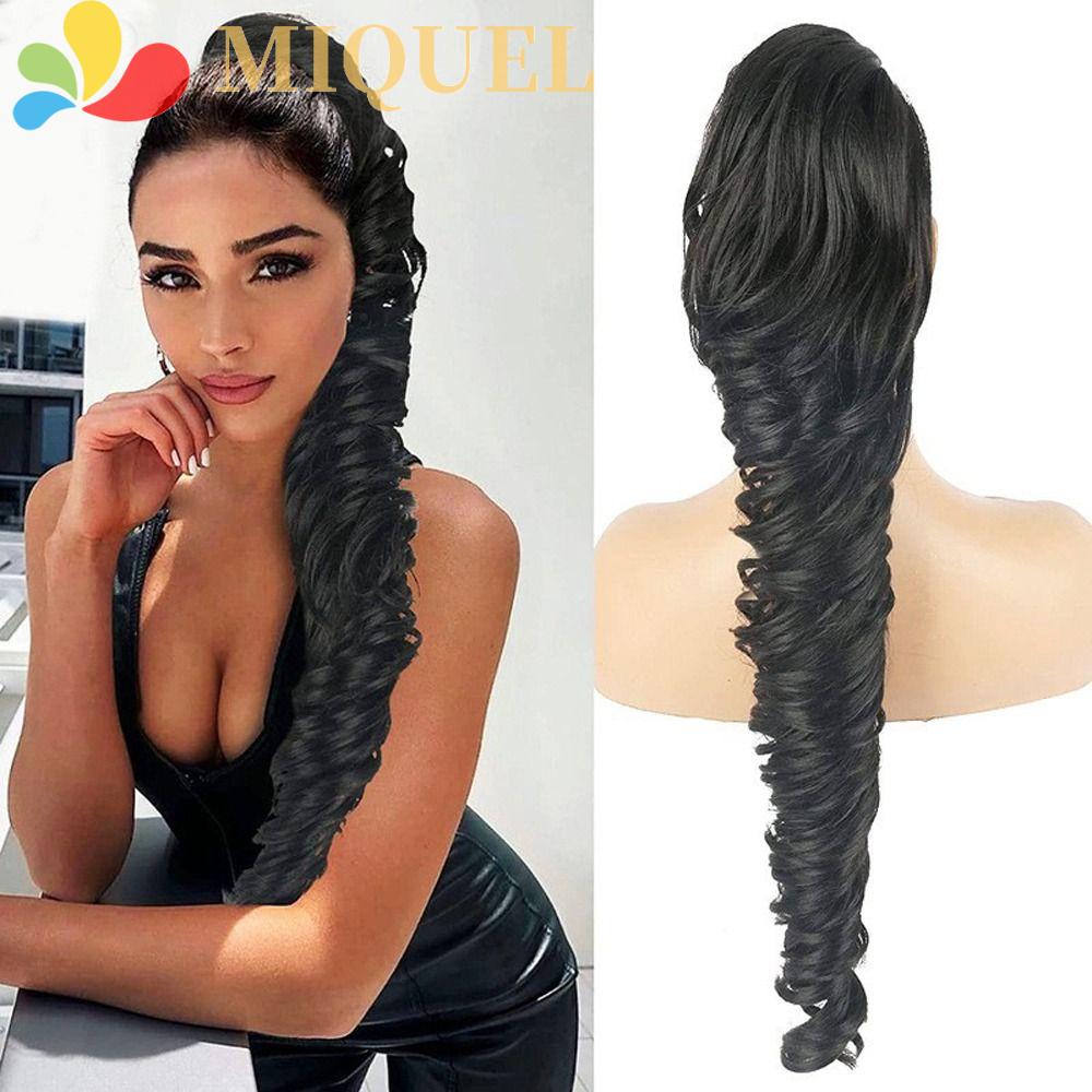 Tóc Giả Kiểu Đuôi Ngựa Uốn Xoăn Tự Nhiên Bằng Sợi Tổng Hợp Chất Lượng Cao Cho Nữ