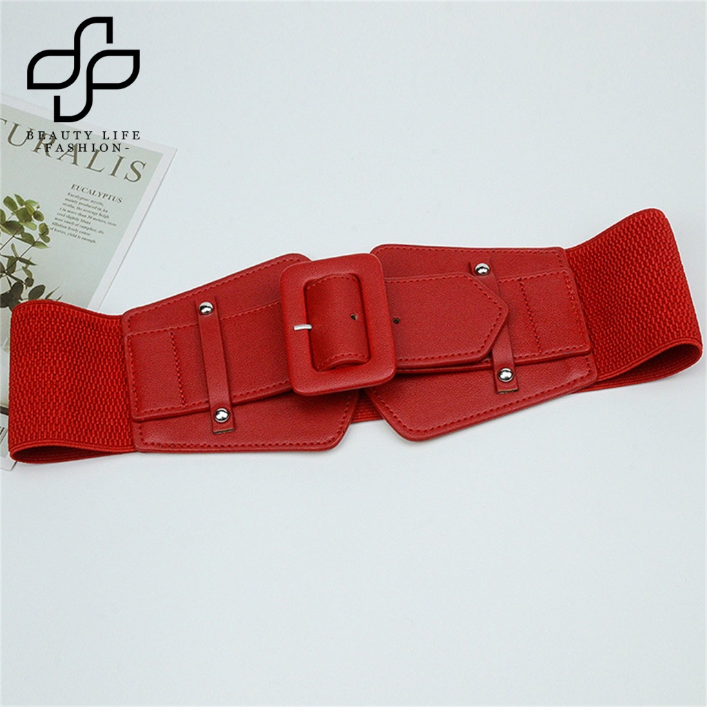 Thắt Lưng Giả Da Bản Rộng Co Giãn Chống Trượt Có Thể Điều Chỉnh Thoải Mái