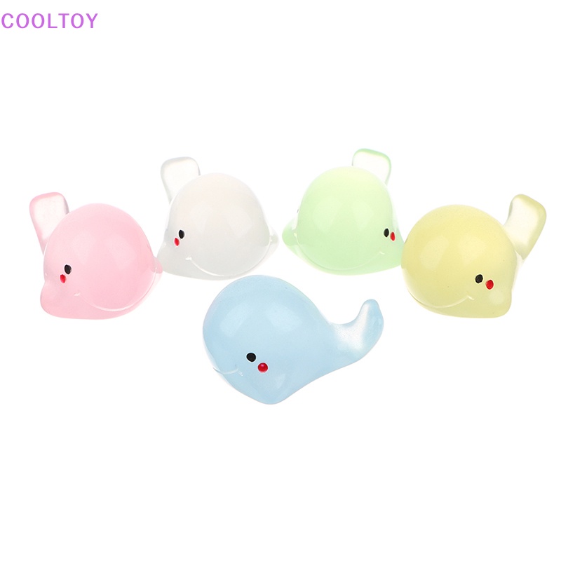 Set 5 Đồ trang trí Cá Heo Dạ Quang Mini Dễ Thương Trang Trí Bể Cá