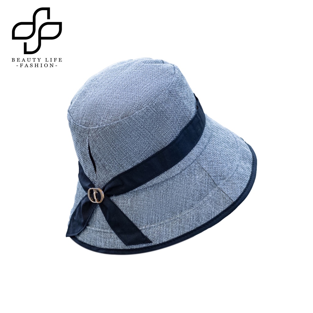 Nón Tai Bèo Chống Nắng Chống Tia UV / Chống Gió Màu Trơn Hình Tròn Đan Chéo Thời Trang Mùa Hè Cho Nữ