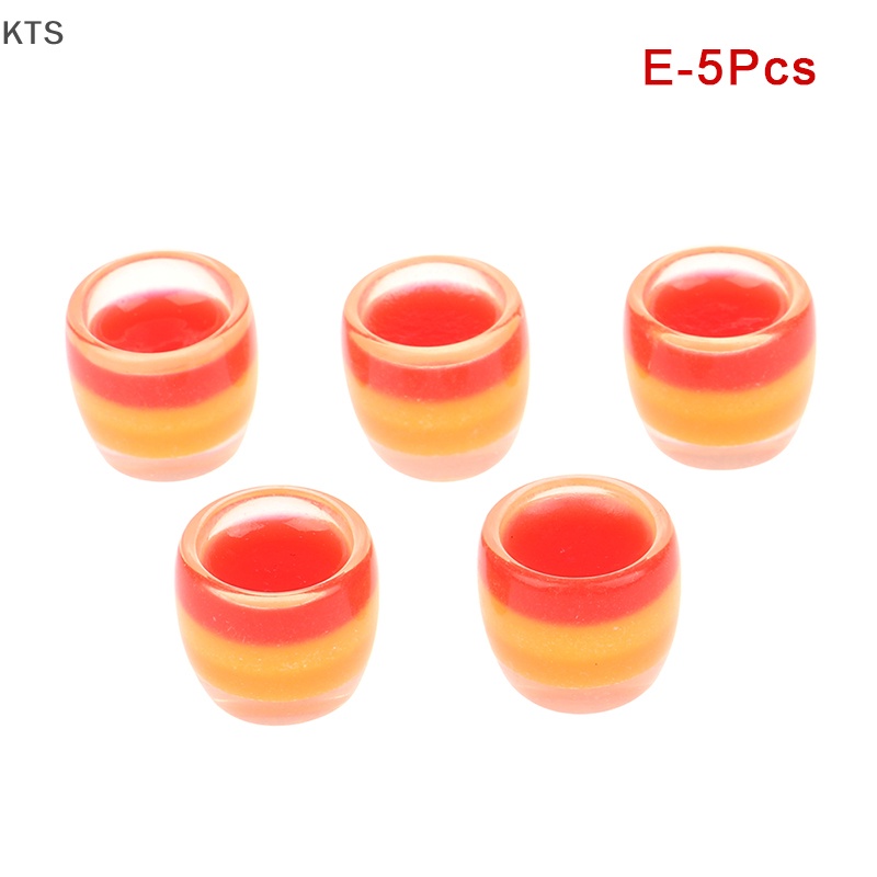 Set 5 Cốc Nước Mini Tỉ Lệ 1: 12 Dùng Để Trang Trí Nhà Búp Bê