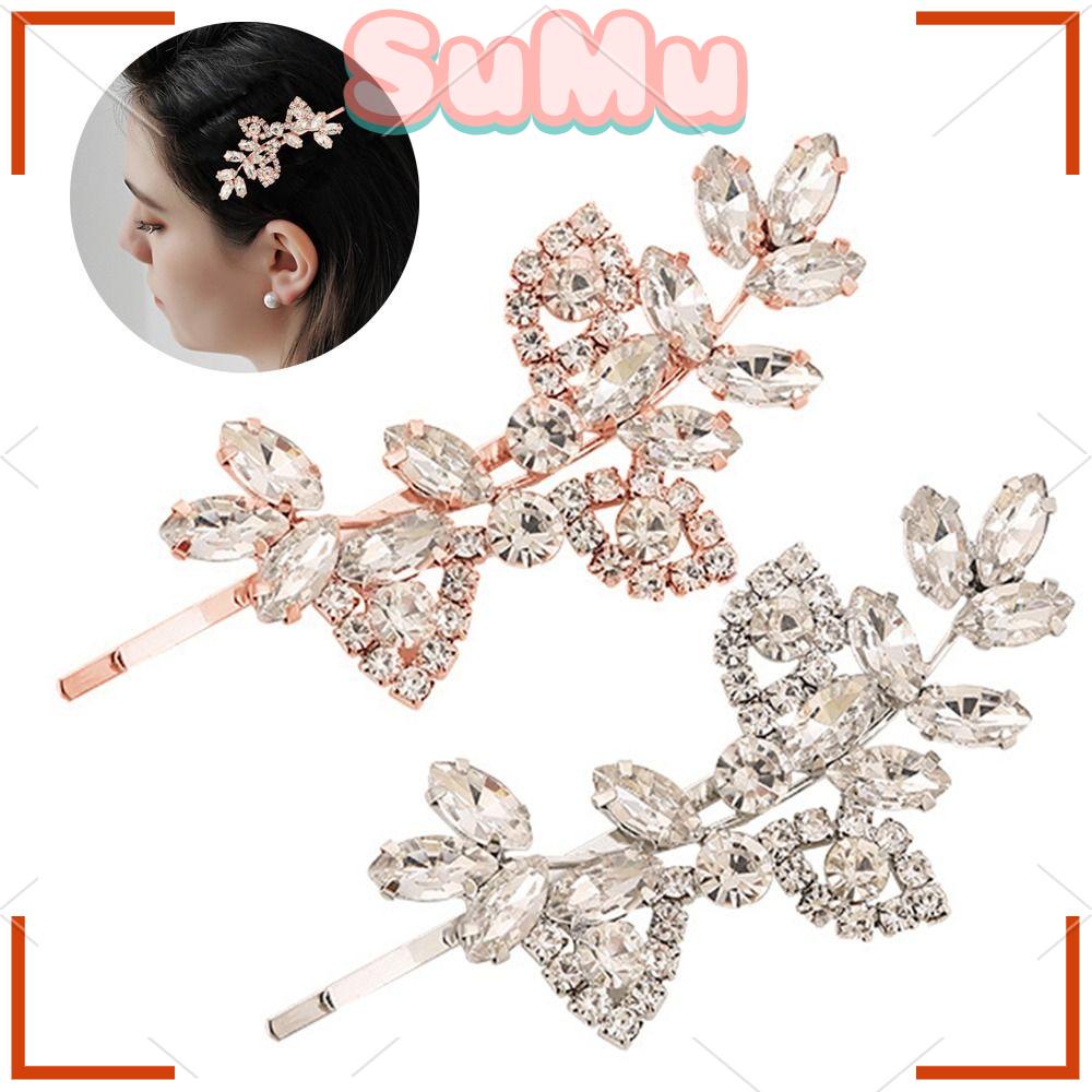 Sumu 2 Cái|Kẹp Tóc Đính Hạt Lấp Lánh Thời Trang Cho Nữ
