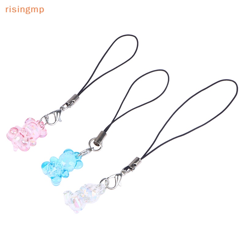 1 Dây Xích Điện Thoại Trong Suốt Hình Gấu Hoạt Hình Dễ Thương