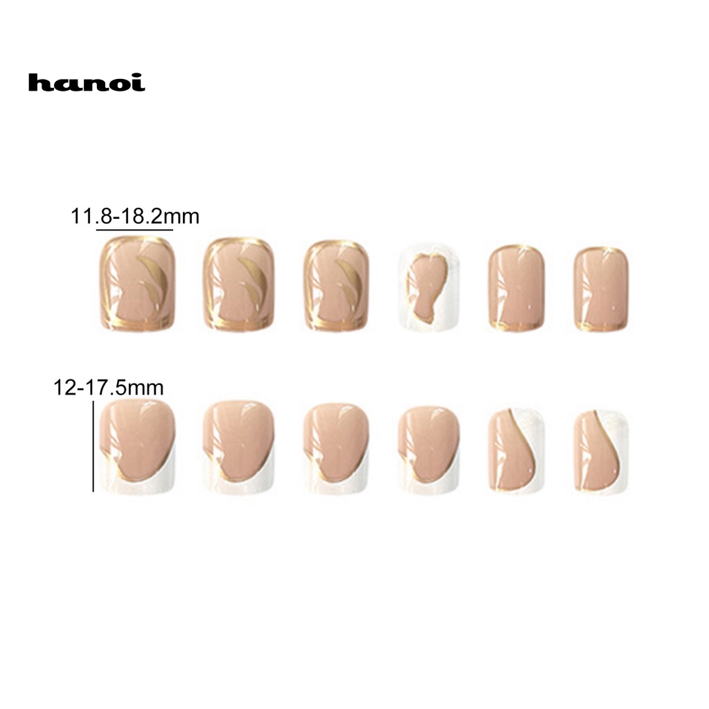 1 Bộ Móng Tay Giả Che Phủ Toàn Diện Không Phai Màu Kèm Keo Dính Trang Trí DIY