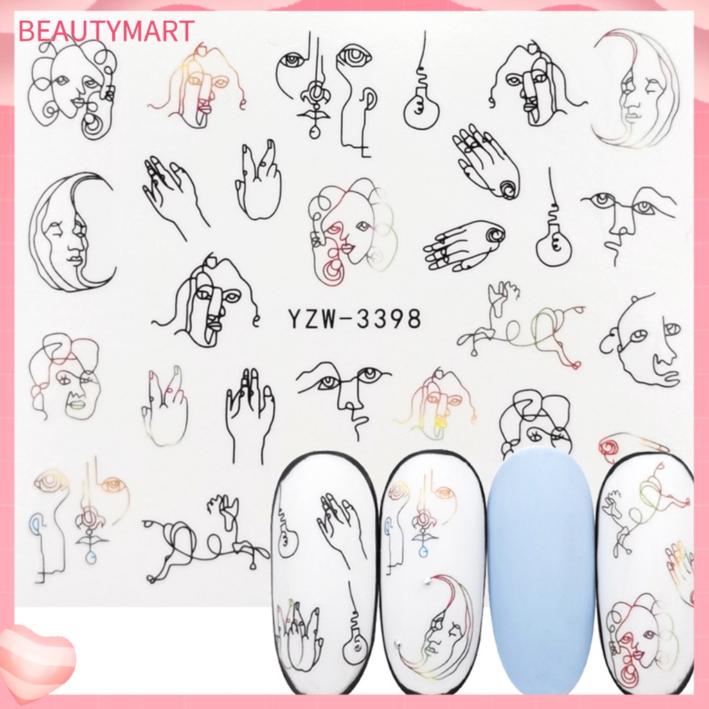 Miếng Dán Trang Trí Móng Tay Nghệ Thuật Nhiều Màu Sắc