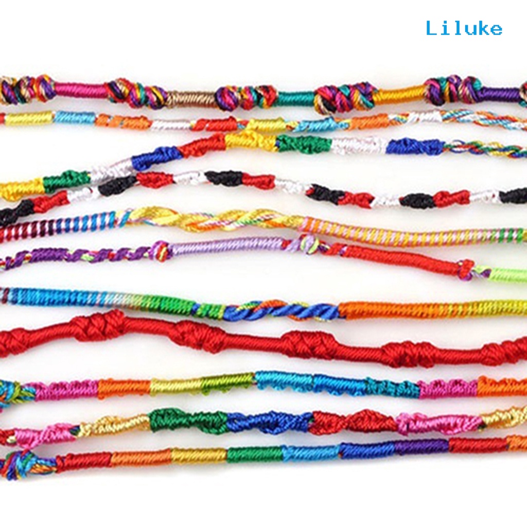 Set 20 Vòng Tay Dây Bện LK-20 Nhiều Màu Thời Trang Cho Nữ