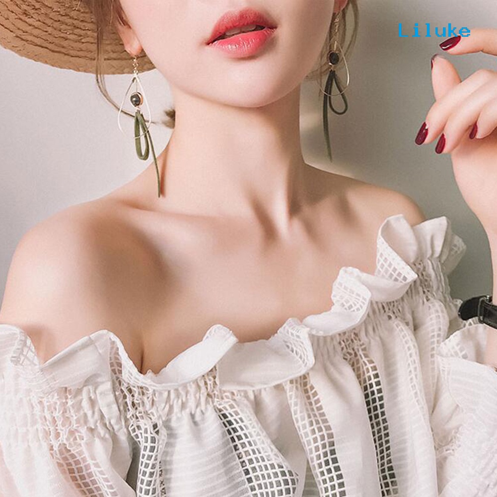 Đôi Khuyên Tai DàI PhốI Nơ ThờI Trang Cho Nữ