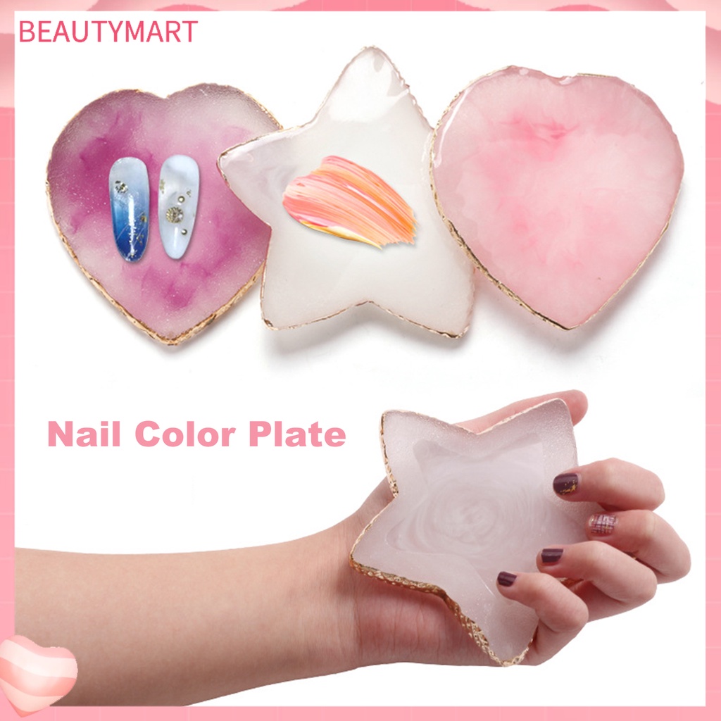 Giá Đỡ Trưng Bày Lọ Sơn Móng Tay Hình Ngôi Sao / Trái Tim Màu Sắc Tự Nhiên Không Phai Màu