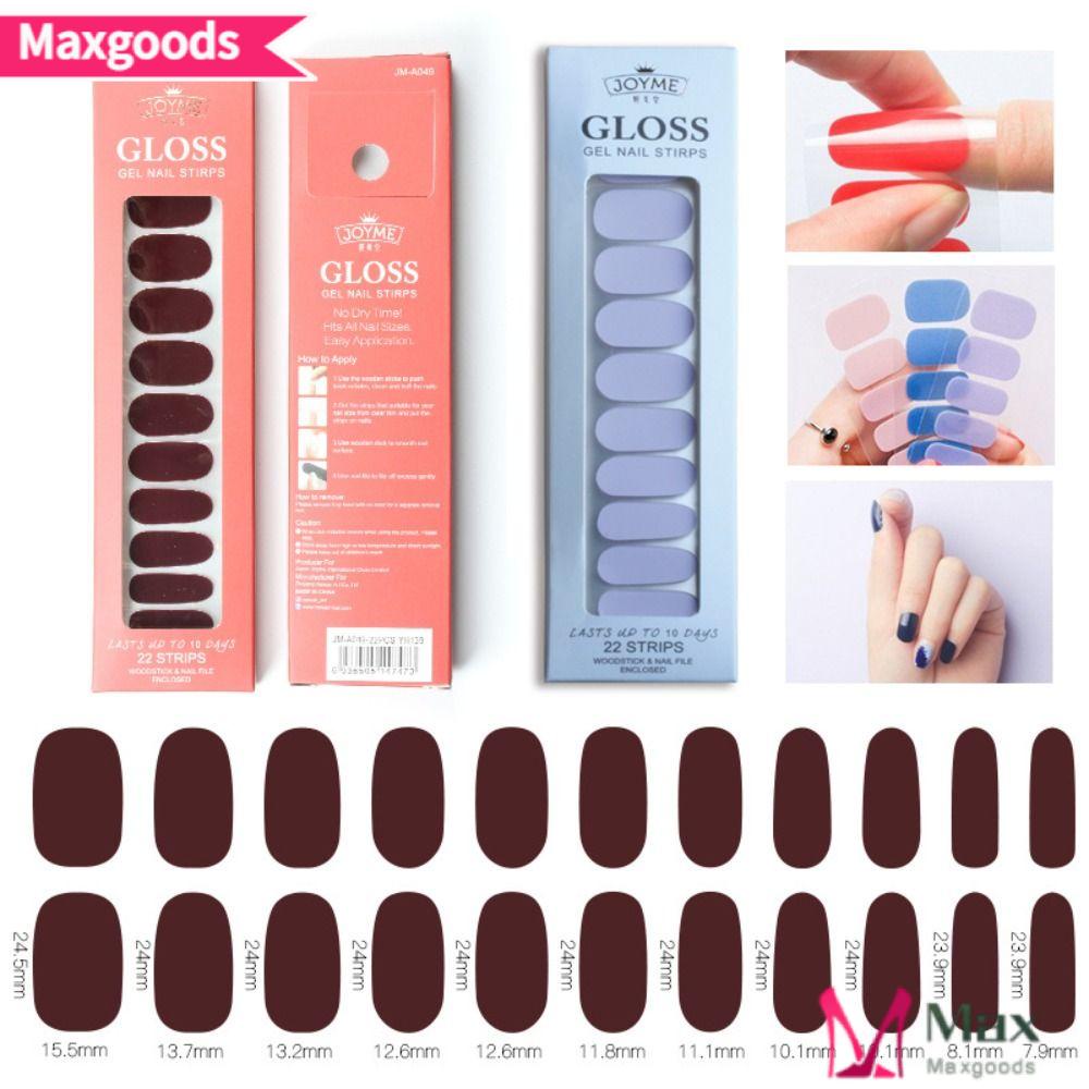 Set 2 Cuộn Dây Đính Móng Tay Tự Dính MAXG DIY 2 Món Cho Nữ