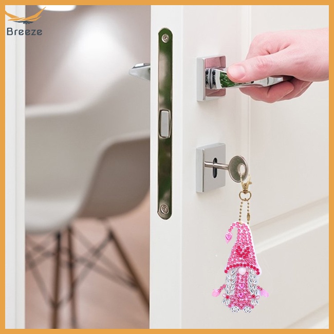 Set 5 Móc Khóa Đính Đá Resin 5d Tự Làm Dành Cho Người Mới Bắt Đầu