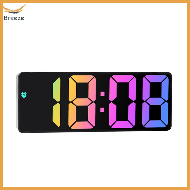 Đồng Hồ Báo Thức Điện Tử Màn Hình Lớn 12 / 24 Giờ Có Thể Điều Chỉnh Độ Sáng