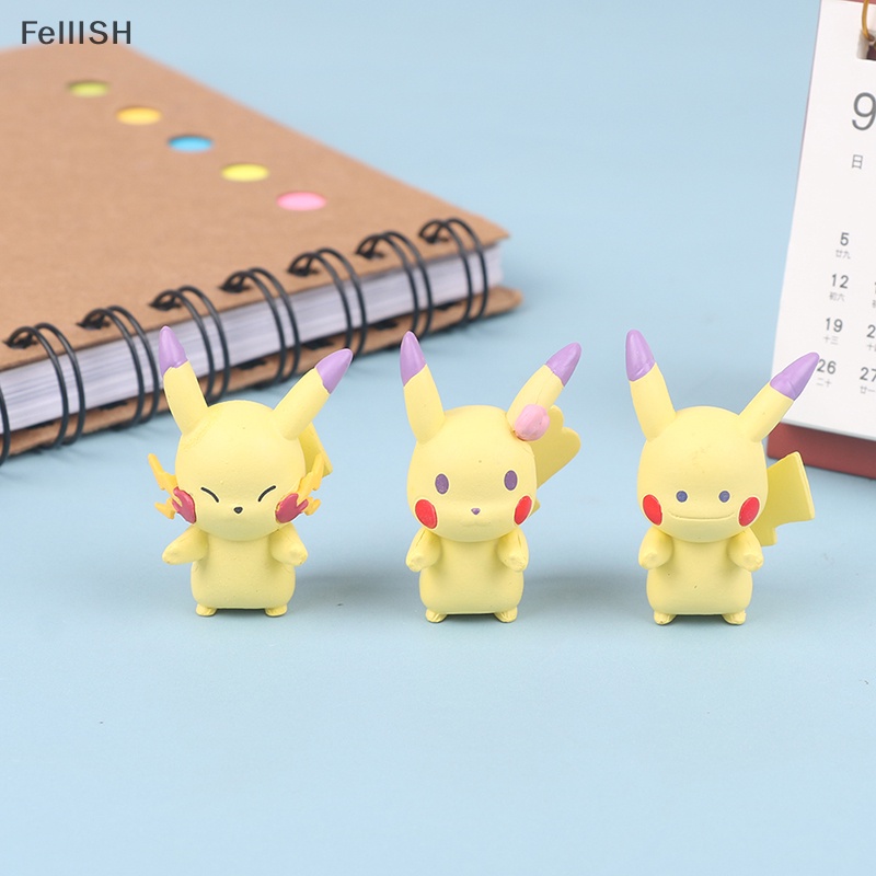 Mô Hình Nhân Vật Hoạt Hình Bikachu Psyduck Mew Clefairy Kawaii Bằng Pvc 439br